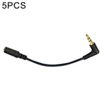 5 PCS 13cm Elbow 3.5mm Audio Male to Female PC Camera Microphone Adapter Cable, Elbow 3.5mm