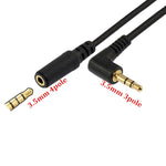 5 PCS 13cm Elbow 3.5mm Audio Male to Female PC Camera Microphone Adapter Cable, Elbow 3.5mm