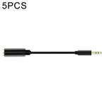 5 PCS 13cm Metal 3.5mm Audio 4 Pole Female to 3 Pole Male Microphone Adapter Cable, 4 Pole to  3 Pole Adapter Cable