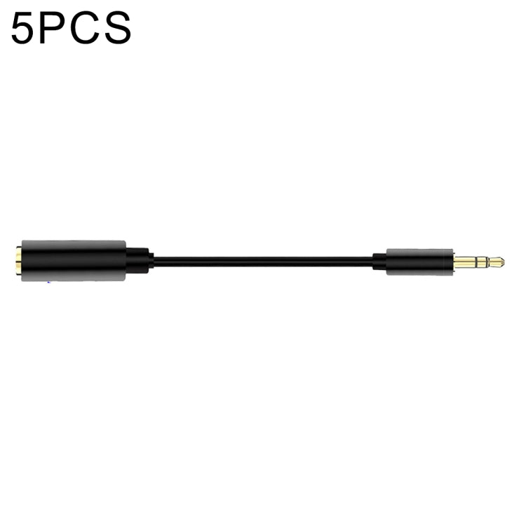 5 PCS 13cm Metal 3.5mm Audio 4 Pole Female to 3 Pole Male Microphone Adapter Cable, 4 Pole to  3 Pole Adapter Cable