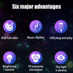 LUXCEO Mood2 RGB Atmosphere Fill Light Desktop Rhythm Pickup Lamp with Remote Control