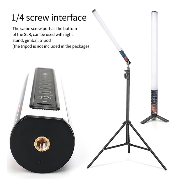 LUXCeO Mood1 50cm RGB Colorful Atmosphere Rhythm LED Stick Handheld Video Photo Fill Light, No Tripod, 50cm