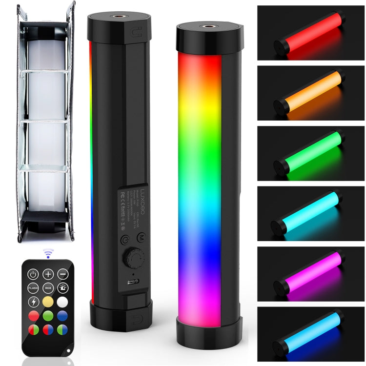 LUXCeO P100 RGB Photo Video Light Stick Handheld Fill Light with Remote Control & Grid Softbox, P100+Grid Softbox