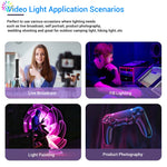 LUXCeO P100 RGB Photo Video Light Stick Handheld Fill Light with Remote Control & Grid Softbox, P100+Grid Softbox