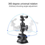 Triangle Suction Cup Mount Holder with Tripod Adapter & Steel Tether & Safety Buckle, Triangle Suction Cup