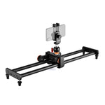 YELANGU L60E 60cm Slide Rail Track + L4 3-Wheel Video Dolly with Phone Clamp & Ballhead, L60E+L4X+PC03+T1