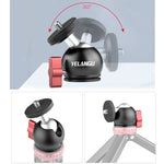 YELANGU L60E 60cm Slide Rail Track + L4 3-Wheel Video Dolly with Phone Clamp & Ballhead, L60E+L4X+PC03+T1