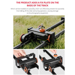 YELANGU L60E 60cm Slide Rail Track + L4 3-Wheel Video Dolly with Phone Clamp & Ballhead, L60E+L4X+PC03+T1