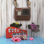 For GoPro HERO4 Litchi Texture Genuine Leather Protective Case with Sling, Litchi Texture (Brown)