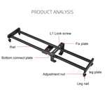 YELANGU L50E 60cm Splicing Camera Slider Dolly Rail + L5i Dolly Car