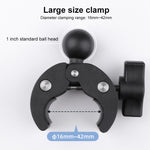 Extended Version 360 Rotation Adjustable Action Camera Bike Motorcycle Handlebar Holder, Extended Version