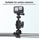 Extended Version 360 Rotation Adjustable Action Camera Bike Motorcycle Handlebar Holder, Extended Version