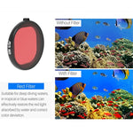 فلتر عدسة JSR غطاء دائري للغوص 6 في 1 UV + CPL + ماكرو 16X + أحمر + أصفر + بنفسجي لكاميرا GoPro HERO8 Black، عدسة 6 في 1
