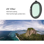 فلتر عدسة JSR غطاء دائري للغوص 6 في 1 UV + CPL + ماكرو 16X + أحمر + أصفر + بنفسجي لكاميرا GoPro HERO8 Black، عدسة 6 في 1