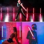 LUXCeO Mood1 50cm RGB Colorful Atmosphere Rhythm LED Stick Handheld Video Photo Fill Light with Tripod, 50cm with Tripod