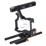 YELANGU YLG0904A Handle Video Camera Cage Stabilizer for Panasonic Lumix DMC-GH4 / Sony A7 & A7S & A7R & A7RII & A7SII