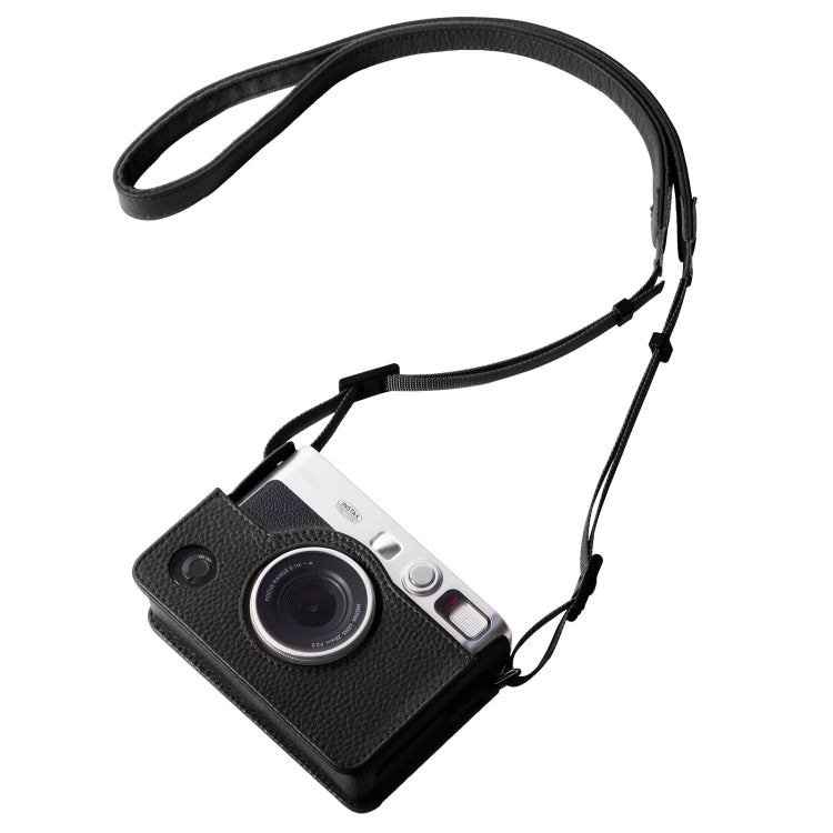 For FUJIFILM instax mini Evo Full Body Camera Genuine Leather Case Bag with Strap, For FUJIFILM instax mini Evo