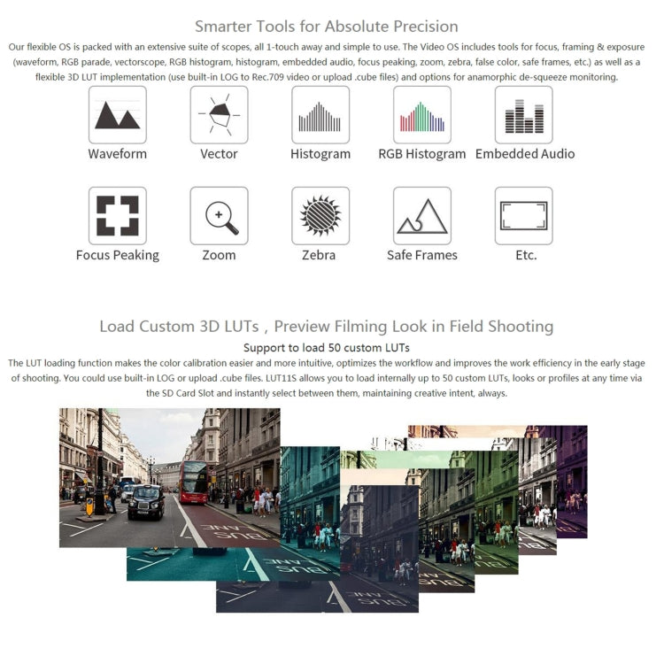 FEELWORLD LUT11S 10.1 inch Ultra High Bright 2000nit Touch Screen DSLR Camera Field Monitor, 3G-SDI 4K HDMI Input Output 1920 x 1200 IPS Panel, LUT11S