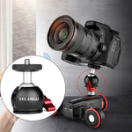 YELANGU 360 Degree Panoramic Metal Tripod Ball Head Adapter for Dolly Car, Ball Head Adapter