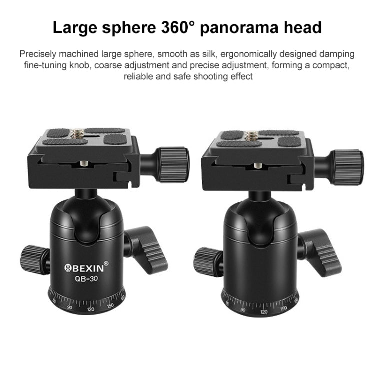 BEIXIN QB-30  360 Degree Rotation Panorama Metal Ball Head with Quick Release Plate, QB-30