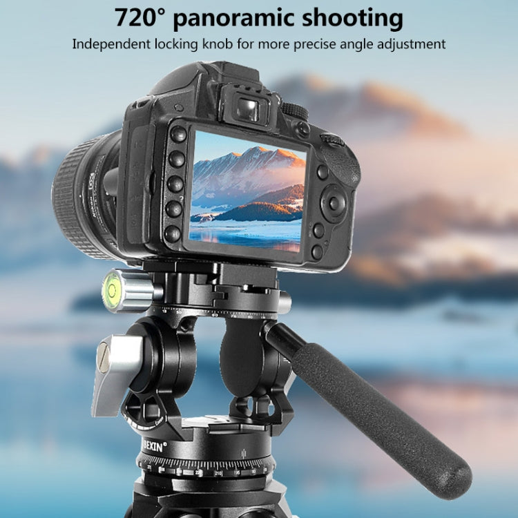 BEXIN DT-02S/S 2D 360 Degree Panorama Heavy Duty Tripod Action Fluid Drag Head with Quick Release Plate, DT-02S/S