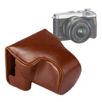 Full Body Camera PU Leather Case Bag with Strap for Canon EOS M6, For EOS M6(15-45mm)