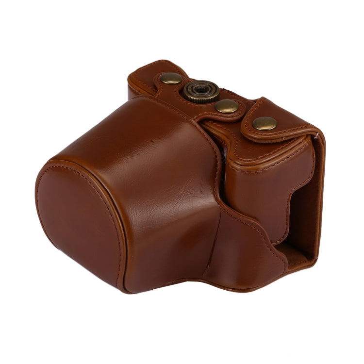 Full Body Camera PU Leather Case Bag with Strap for Canon EOS M6, For EOS M6(15-45mm)