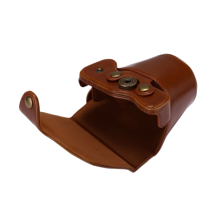 Full Body Camera PU Leather Case Bag with Strap for Canon EOS M6, For EOS M6(15-45mm)