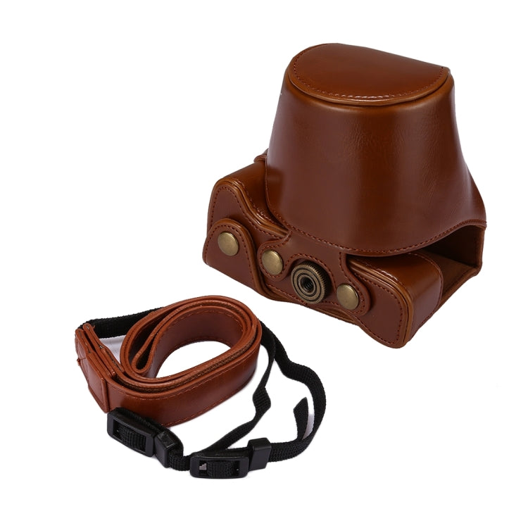 Full Body Camera PU Leather Case Bag with Strap for Canon EOS M6, For EOS M6(15-45mm)