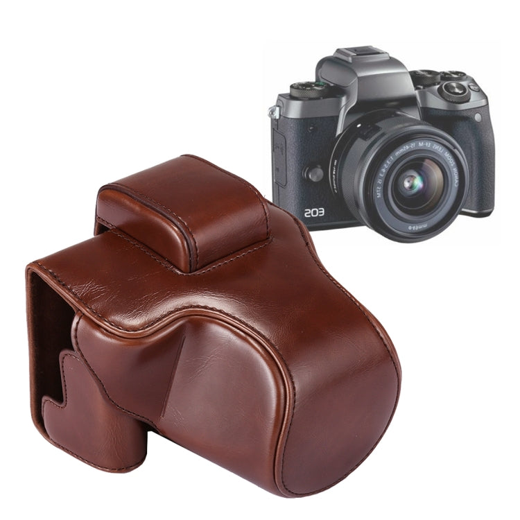Full Body Camera PU Leather Case Bag with Strap for Canon EOS M5, For EOS M5