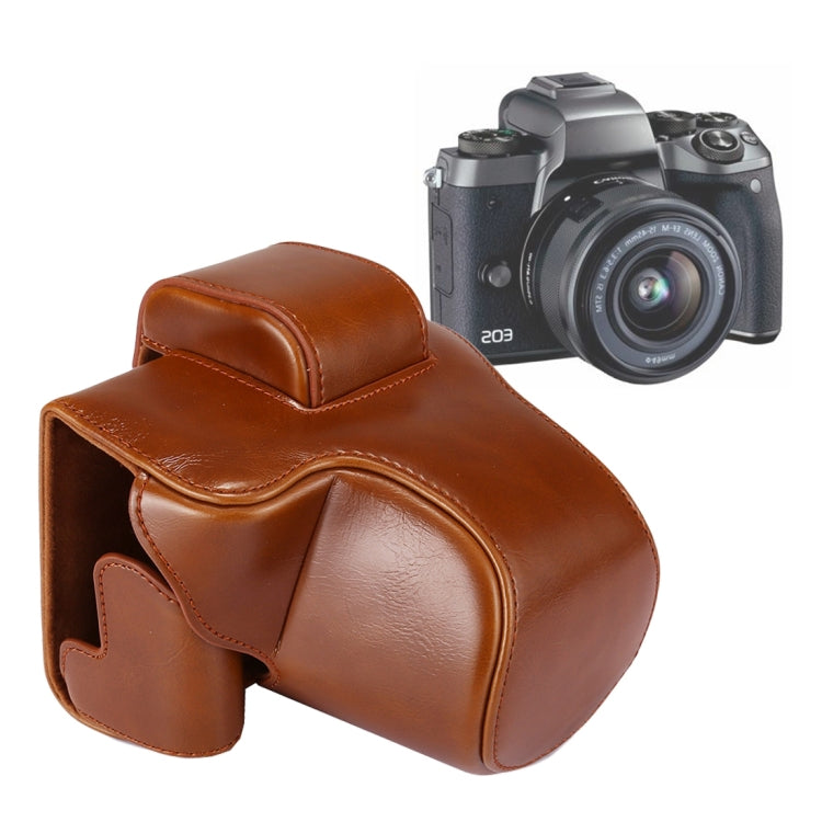 Full Body Camera PU Leather Case Bag with Strap for Canon EOS M5, For EOS M5