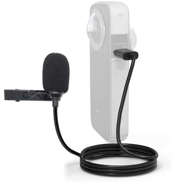 For Insta360 ONE X2 Lavalier Clip Type-C Recording Microphone, For Insta360 ONE X2