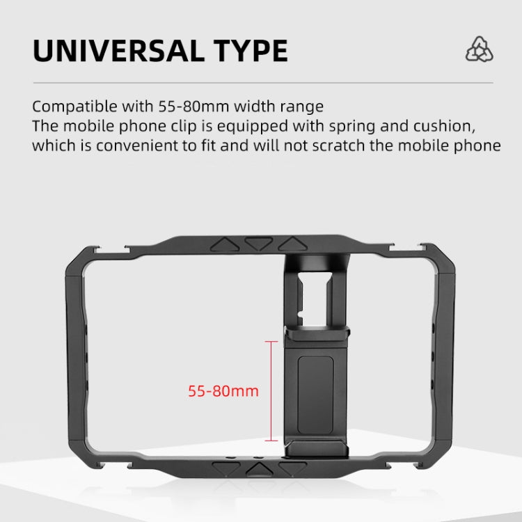 YELANGU LW-B01-1 Vlogging Live Broadcast Smartphone Video Rig Metal Cage, LW-B01-1