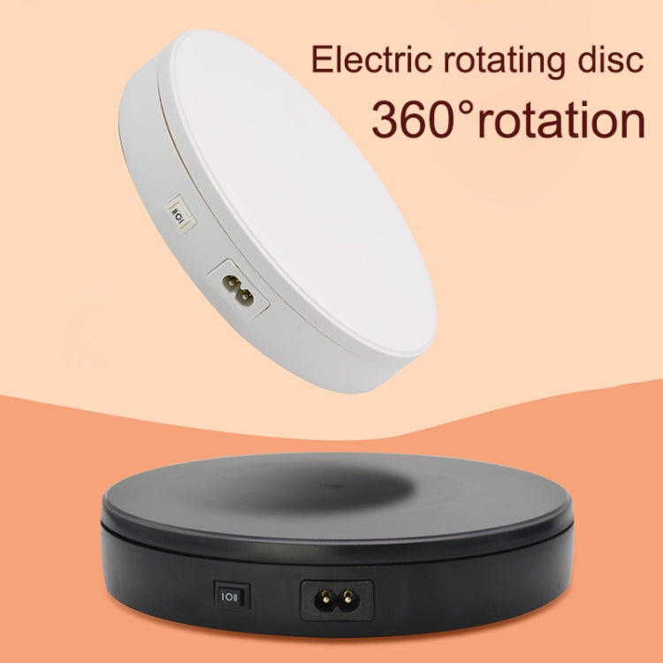 22cm Electric Rotating Turntable Display Stand Live Video Shooting Props Turntable Jewelry Shoes Display Platform, EU Plug, 22cm