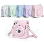 For FUJIFILM instax mini 12 Full Body Leather Case Camera Bag with Strap