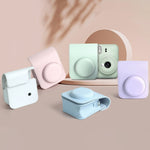 For FUJIFILM instax mini 12 Full Body Leather Case Camera Bag with Strap