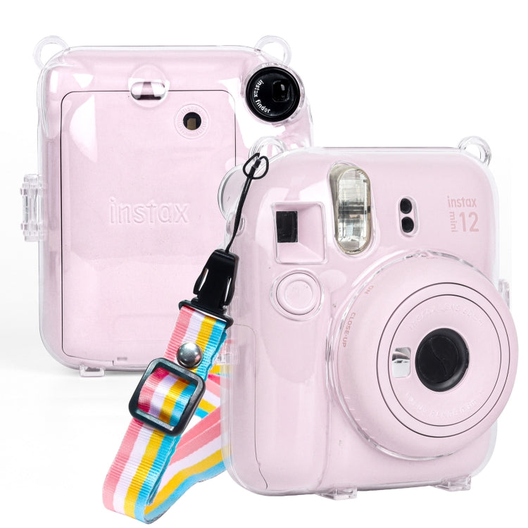 For FUJIFILM Instax mini 12 Crystal Hard Case Camera Bag with Shoulder Strap, For FUJIFILM Instax mini 12