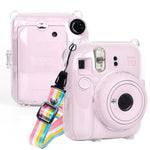 For FUJIFILM Instax mini 12 Crystal Hard Case Camera Bag with Shoulder Strap, For FUJIFILM Instax mini 12