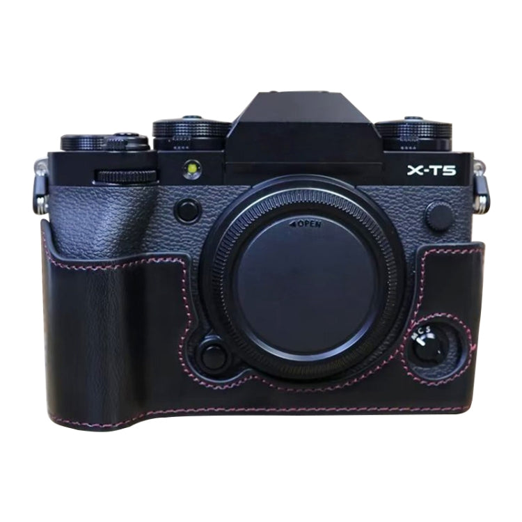 For FUJIFILM X-T5 1/4 inch Thread PU Leather Camera Half Case Base, For FUJIFILM X-T5