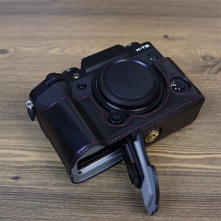 For FUJIFILM X-T5 1/4 inch Thread PU Leather Camera Half Case Base, For FUJIFILM X-T5