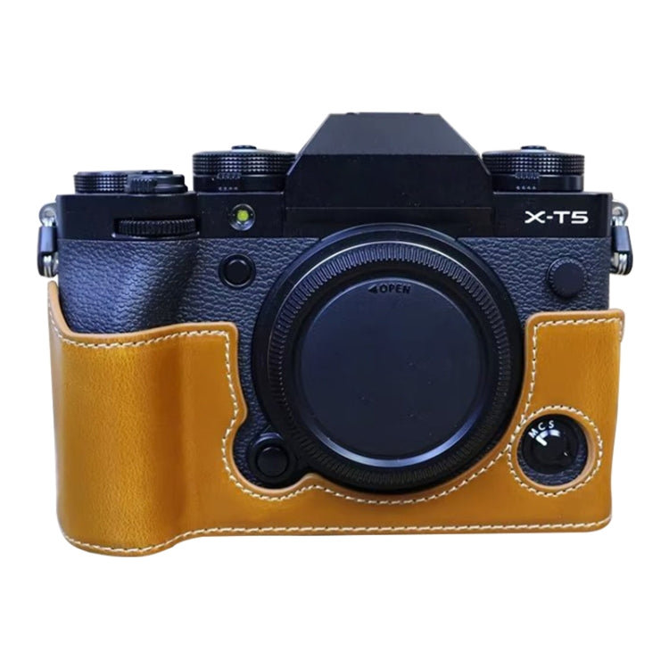 For FUJIFILM X-T5 1/4 inch Thread PU Leather Camera Half Case Base, For FUJIFILM X-T5