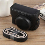 For Sony ZV-1F Vlog Camera Full Body Leather Camera Case Bag with Strap, For Sony ZV-1F