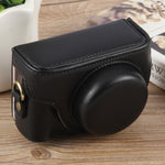 For Sony ZV-1F Vlog Camera Full Body Leather Camera Case Bag with Strap, For Sony ZV-1F