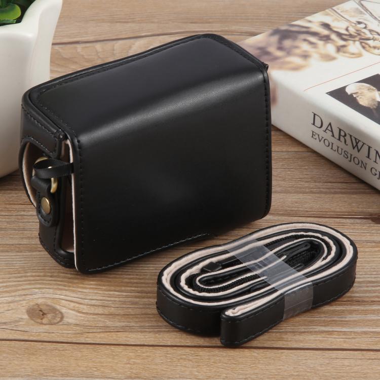 For Sony ZV-1F Vlog Camera Full Body Leather Camera Case Bag with Strap, For Sony ZV-1F