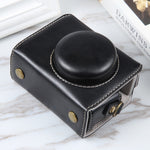 For Sony ZV-1F Vlog Camera Full Body Magnetic Leather Camera Case Bag with Strap, For Sony ZV-1F with Magnetic