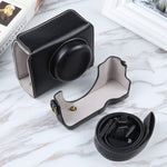 For Sony ZV-1F Vlog Camera Full Body Magnetic Leather Camera Case Bag with Strap, For Sony ZV-1F with Magnetic