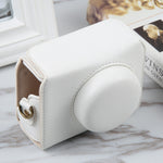 For Sony ZV-1F Vlog Camera Full Body Magnetic Leather Camera Case Bag with Strap, For Sony ZV-1F with Magnetic