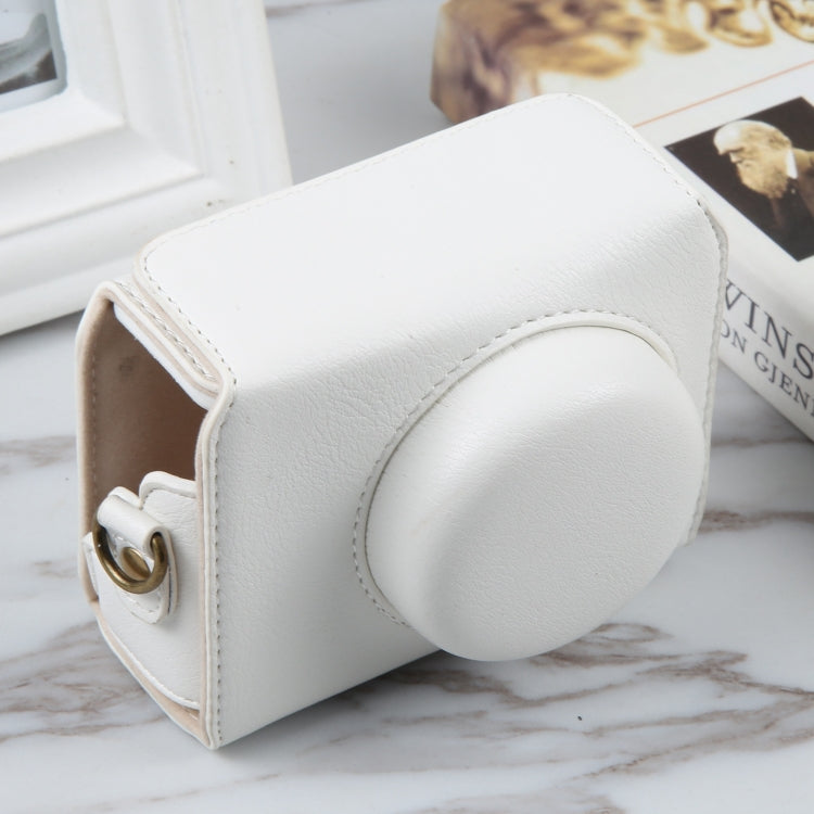 For Sony ZV-1F Vlog Camera Full Body Magnetic Leather Camera Case Bag with Strap, For Sony ZV-1F with Magnetic