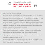 YELANGU YLG0119A 60cm Splicing Slide Rail Track + Trolley Rail Buckle for SLR Cameras / Video Cameras, 60cm Rail Track + Rail Buckle