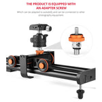 YELANGU YLG0119A 60cm Splicing Slide Rail Track + Trolley Rail Buckle for SLR Cameras / Video Cameras, 60cm Rail Track + Rail Buckle